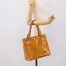 LOUIS VUITTON Monogram Vernis Houston Hand Bag Beige M91004 LV Auth bs37344-27