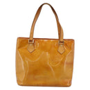 LOUIS VUITTON Monogram Vernis Houston Hand Bag Beige M91004 LV Auth bs37344-3