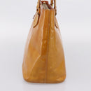 LOUIS VUITTON Monogram Vernis Houston Hand Bag Beige M91004 LV Auth bs37344-5