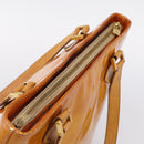 LOUIS VUITTON Monogram Vernis Houston Hand Bag Beige M91004 LV Auth bs37344-6