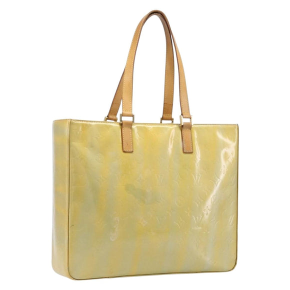 LOUIS VUITTON Monogram Vernis Columbus Tote Bag Gris M91028 LV Auth bs37345