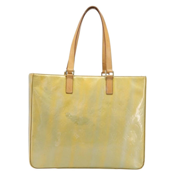 LOUIS VUITTON Monogram Vernis Columbus Tote Bag Gris M91028 LV Auth bs37345