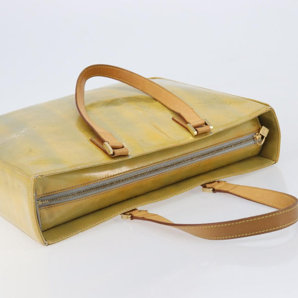 LOUIS VUITTON Monogram Vernis Columbus Tote Bag Gris M91028 LV Auth bs37345