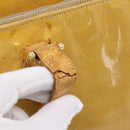 LOUIS VUITTON Monogram Vernis Houston Hand Bag Beige M91004 LV Auth bs37348-8