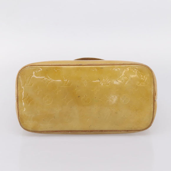 LOUIS VUITTON Monogram Vernis Houston Hand Bag Beige M91004 LV Auth bs37348