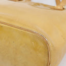 LOUIS VUITTON Monogram Vernis Houston Hand Bag Beige M91004 LV Auth bs37348-17