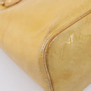 LOUIS VUITTON Monogram Vernis Houston Hand Bag Beige M91004 LV Auth bs37348-18