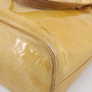LOUIS VUITTON Monogram Vernis Houston Hand Bag Beige M91004 LV Auth bs37348-19
