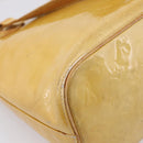 LOUIS VUITTON Monogram Vernis Houston Hand Bag Beige M91004 LV Auth bs37348-20