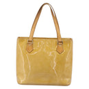 LOUIS VUITTON Monogram Vernis Houston Hand Bag Beige M91004 LV Auth bs37348-2