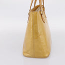 LOUIS VUITTON Monogram Vernis Houston Hand Bag Beige M91004 LV Auth bs37348-3