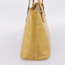 LOUIS VUITTON Monogram Vernis Houston Hand Bag Beige M91004 LV Auth bs37348-4