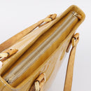 LOUIS VUITTON Monogram Vernis Houston Hand Bag Beige M91004 LV Auth bs37348-14