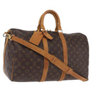LOUIS VUITTON Monogram Keepall Bandouliere 45 Boston Bag M41418 LV Auth bs37352-1
