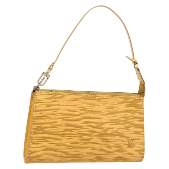 LOUIS VUITTON Epi Pochette Accessoires Pouch Yellow M52949 LV Auth bs37353