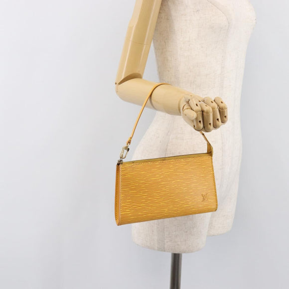 LOUIS VUITTON Epi Pochette Accessoires Pouch Yellow M52949 LV Auth bs37353