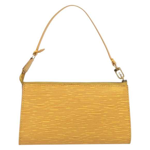 LOUIS VUITTON Epi Pochette Accessoires Pouch Yellow M52949 LV Auth bs37353