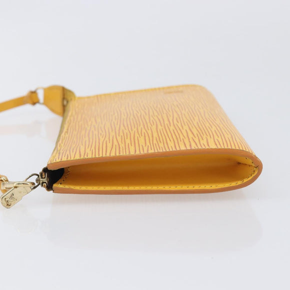 LOUIS VUITTON Epi Pochette Accessoires Pouch Yellow M52949 LV Auth bs37353