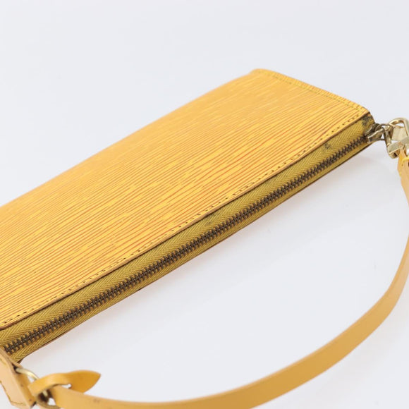 LOUIS VUITTON Epi Pochette Accessoires Pouch Yellow M52949 LV Auth bs37353