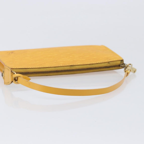 LOUIS VUITTON Epi Pochette Accessoires Pouch Yellow M52949 LV Auth bs37353