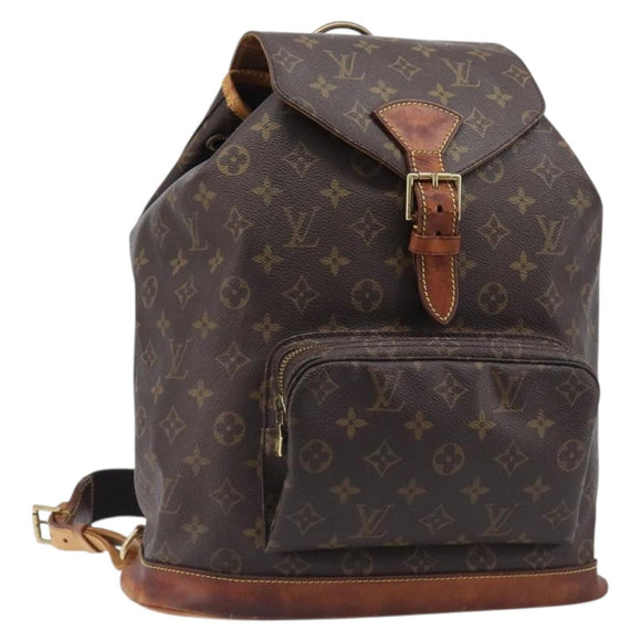 LOUIS VUITTON Monogram Montsouris GM Backpack M51135 LV Auth bs37354