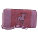 BOTTEGA VENETA INTRECCIATO Long Wallet Leather Purple Auth bs37355-1