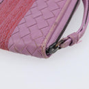 BOTTEGA VENETA INTRECCIATO Long Wallet Leather Purple Auth bs37355-10