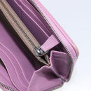 BOTTEGA VENETA INTRECCIATO Long Wallet Leather Purple Auth bs37355-19