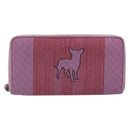BOTTEGA VENETA INTRECCIATO Long Wallet Leather Purple Auth bs37355-2
