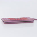 BOTTEGA VENETA INTRECCIATO Long Wallet Leather Purple Auth bs37355-6