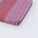 BOTTEGA VENETA INTRECCIATO Long Wallet Leather Purple Auth bs37355-8
