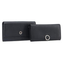 BVLGARI Long Wallet Leather 2 Set Black Auth bs37356-1