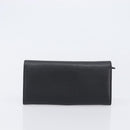 BVLGARI Long Wallet Leather 2 Set Black Auth bs37356-12