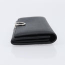BVLGARI Long Wallet Leather 2 Set Black Auth bs37356-13