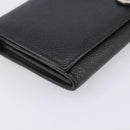 BVLGARI Long Wallet Leather 2 Set Black Auth bs37356-16