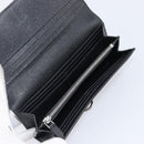 BVLGARI Long Wallet Leather 2 Set Black Auth bs37356-18