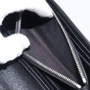BVLGARI Long Wallet Leather 2 Set Black Auth bs37356-19