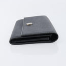 BVLGARI Long Wallet Leather 2 Set Black Auth bs37356-4