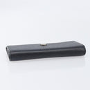 BVLGARI Long Wallet Leather 2 Set Black Auth bs37356-5