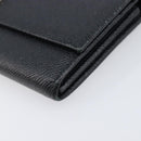 BVLGARI Long Wallet Leather 2 Set Black Auth bs37356-7