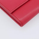 Salvatore Ferragamo Gancini Long Wallet Leather Pink Gold Auth bs37358V-10