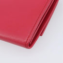 Salvatore Ferragamo Gancini Long Wallet Leather Pink Gold Auth bs37358V-11