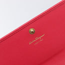 Salvatore Ferragamo Gancini Long Wallet Leather Pink Gold Auth bs37358V-15