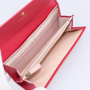 Salvatore Ferragamo Gancini Long Wallet Leather Pink Gold Auth bs37358V-16