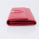 Salvatore Ferragamo Gancini Long Wallet Leather Pink Gold Auth bs37358V-6