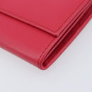 Salvatore Ferragamo Gancini Long Wallet Leather Pink Gold Auth bs37358V-9