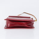 LOUIS VUITTON Monogram Vernis Motto Accessory Pouch Red M91137 LV Auth bs37359-7