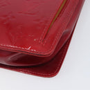 LOUIS VUITTON Monogram Vernis Motto Accessory Pouch Red M91137 LV Auth bs37359-17