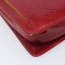 LOUIS VUITTON Monogram Vernis Motto Accessory Pouch Red M91137 LV Auth bs37359-18