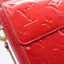 LOUIS VUITTON Monogram Vernis Motto Accessory Pouch Red M91137 LV Auth bs37359-21